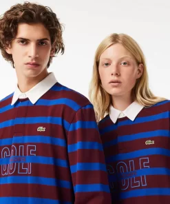 Lacoste Polo Shirts-Long Sleeve Striped Rugby Shirt