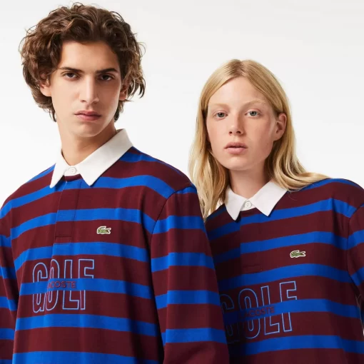 Lacoste Polo Shirts-Long Sleeve Striped Rugby Shirt