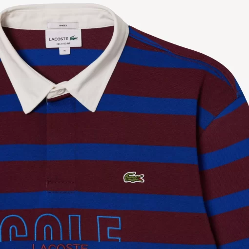 Lacoste Polo Shirts-Long Sleeve Striped Rugby Shirt