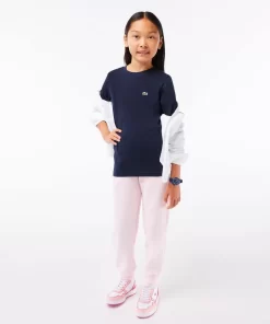 Lacoste Girl Clothing-Long Sleeved Cotton Jersey T-Shirt