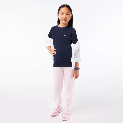 Lacoste Girl Clothing-Long Sleeved Cotton Jersey T-Shirt