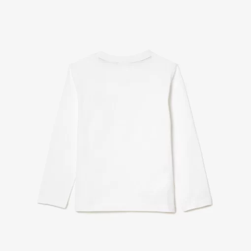 Lacoste Girl Clothing-Long Sleeved Cotton Jersey T-Shirt