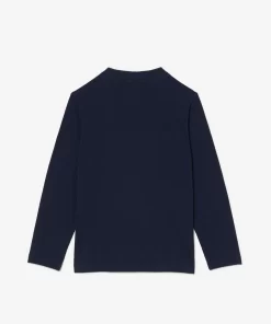 Lacoste Girl Clothing-Long Sleeved Cotton Jersey T-Shirt