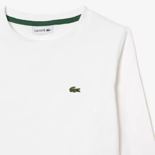 Lacoste Girl Clothing-Long Sleeved Cotton Jersey T-Shirt