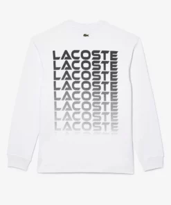 Lacoste T-Shirts-Long Sleeved Relaxed Fit Branded T-Shirt