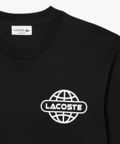 Lacoste T-Shirts-Long Sleeved Relaxed Fit Branded T-Shirt