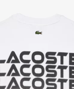 Lacoste T-Shirts-Long Sleeved Relaxed Fit Branded T-Shirt