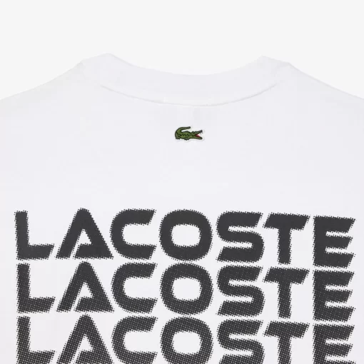 Lacoste T-Shirts-Long Sleeved Relaxed Fit Branded T-Shirt