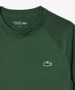 Lacoste Sport Clothing-Long Sleeved Stretch Jersey Sport T-Shirt