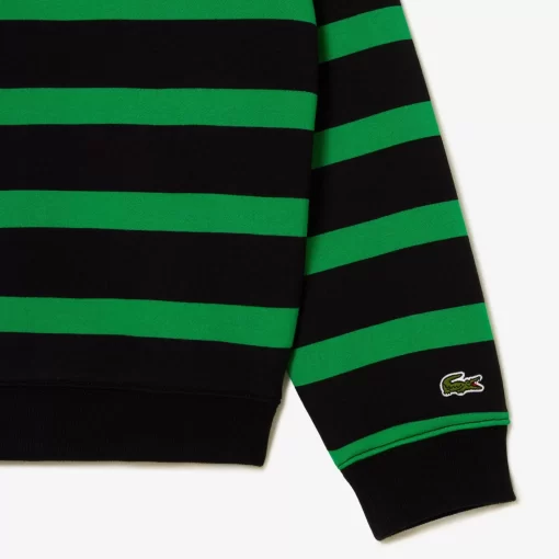 Lacoste Sweatshirts-Loose Fit 3D Print Striped Sweatshirt