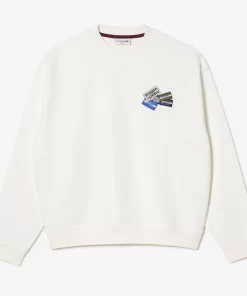 Lacoste Sweatshirts-Loose Fit Cotton Badge Detail Jogger Sweatshirt