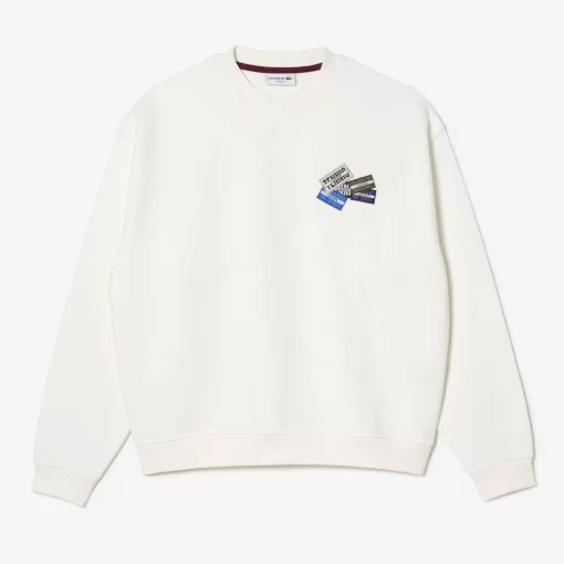 Lacoste Sweatshirts-Loose Fit Cotton Badge Detail Jogger Sweatshirt