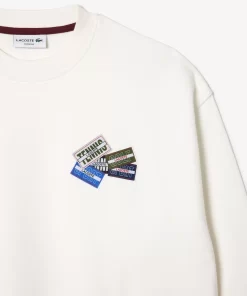 Lacoste Sweatshirts-Loose Fit Cotton Badge Detail Jogger Sweatshirt