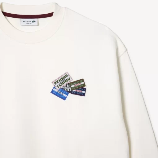 Lacoste Sweatshirts-Loose Fit Cotton Badge Detail Jogger Sweatshirt