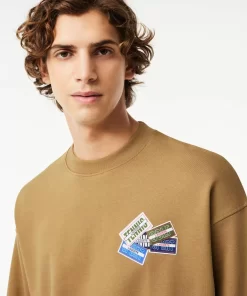 Lacoste Sweatshirts-Loose Fit Cotton Badge Detail Jogger Sweatshirt