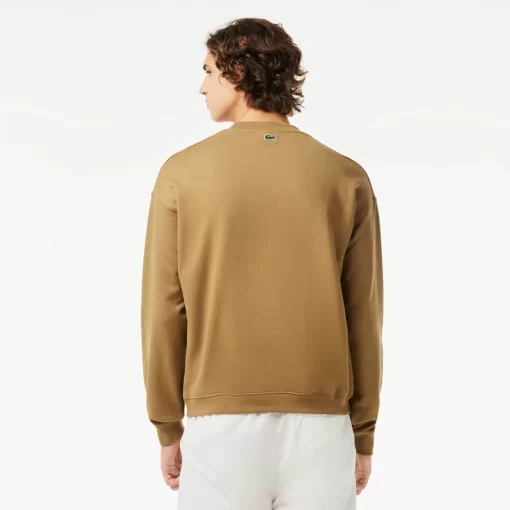 Lacoste Sweatshirts-Loose Fit Cotton Badge Detail Jogger Sweatshirt