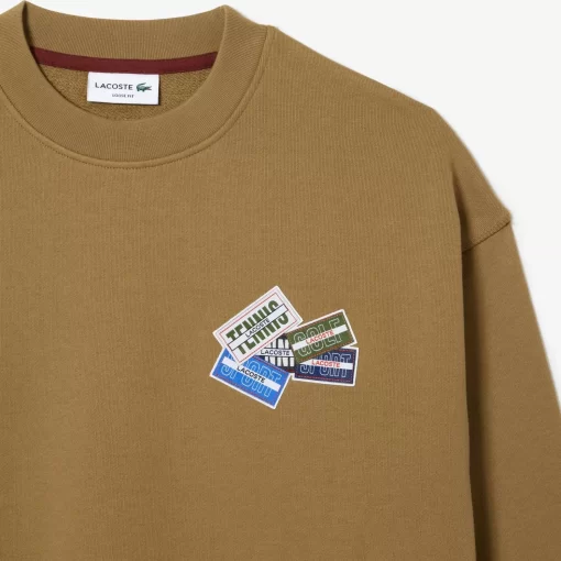 Lacoste Sweatshirts-Loose Fit Cotton Badge Detail Jogger Sweatshirt