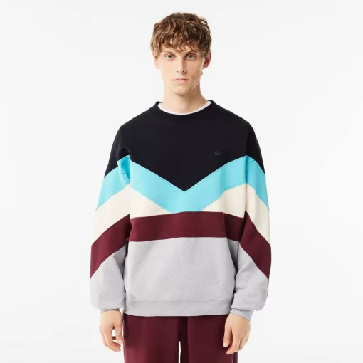 Lacoste Sweatshirts-Loose Fit Double Sided Colourblock Sweatshirt