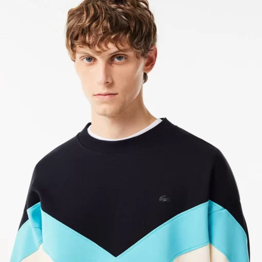 Lacoste Sweatshirts-Loose Fit Double Sided Colourblock Sweatshirt