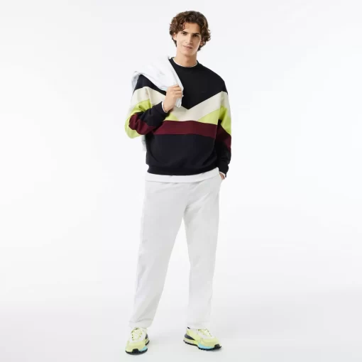 Lacoste Sweatshirts-Loose Fit Double Sided Colourblock Sweatshirt