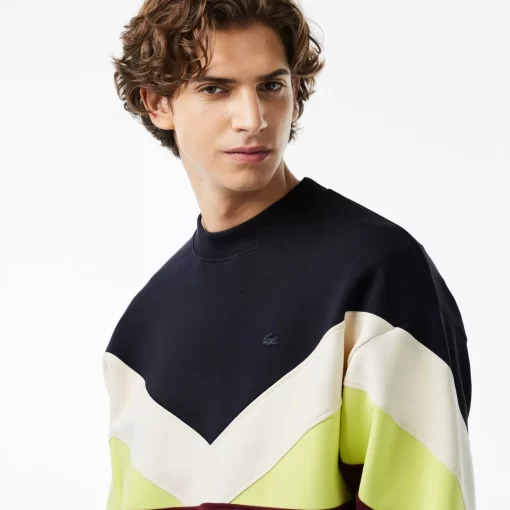 Lacoste Sweatshirts-Loose Fit Double Sided Colourblock Sweatshirt