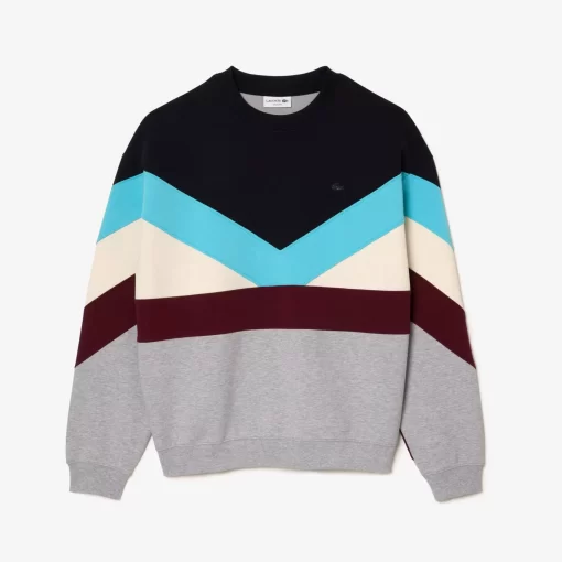 Lacoste Sweatshirts-Loose Fit Double Sided Colourblock Sweatshirt