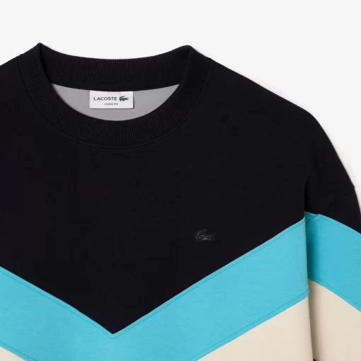 Lacoste Sweatshirts-Loose Fit Double Sided Colourblock Sweatshirt