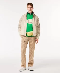 Lacoste Sweatshirts-Loose Fit Monogram Print Fleece Sweatshirt