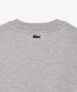 Lacoste Sweatshirts-Loose Fit Monogram Print Fleece Sweatshirt