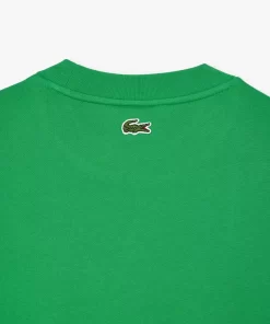 Lacoste Sweatshirts-Loose Fit Monogram Print Fleece Sweatshirt