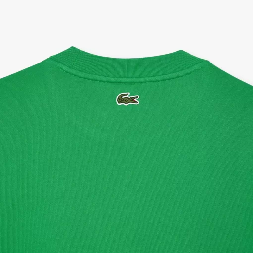 Lacoste Sweatshirts-Loose Fit Monogram Print Fleece Sweatshirt