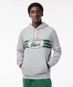 Lacoste Sweatshirts-Loose Fit Monogram Print Hoodie