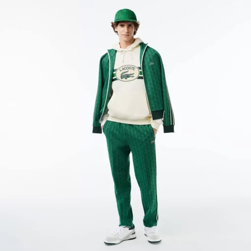 Lacoste Sweatshirts-Loose Fit Monogram Print Hoodie