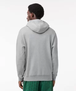 Lacoste Sweatshirts-Loose Fit Monogram Print Hoodie