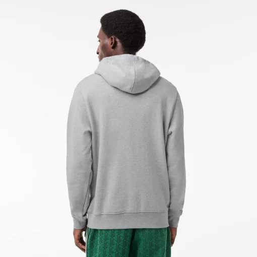 Lacoste Sweatshirts-Loose Fit Monogram Print Hoodie