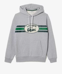 Lacoste Sweatshirts-Loose Fit Monogram Print Hoodie