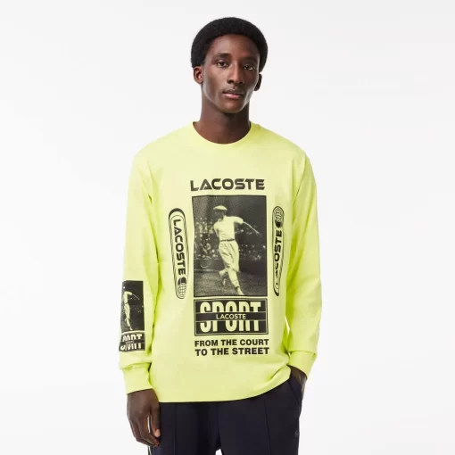 Lacoste T-Shirts-Loose Fit T-Shirt With Rene Print