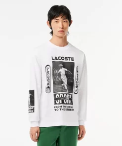 Lacoste T-Shirts-Loose Fit T-Shirt With Rene Print