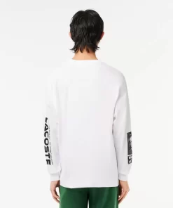 Lacoste T-Shirts-Loose Fit T-Shirt With Rene Print