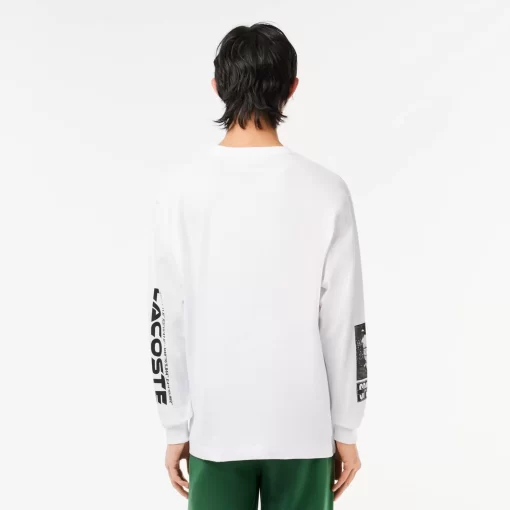 Lacoste T-Shirts-Loose Fit T-Shirt With Rene Print