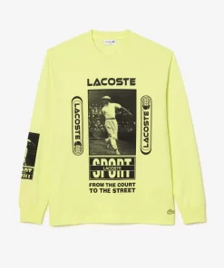 Lacoste T-Shirts-Loose Fit T-Shirt With Rene Print