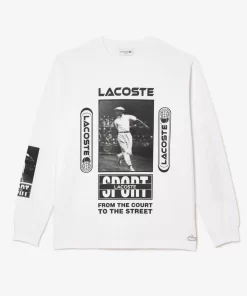 Lacoste T-Shirts-Loose Fit T-Shirt With Rene Print