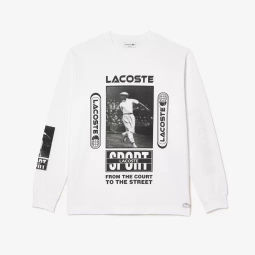 Lacoste T-Shirts-Loose Fit T-Shirt With Rene Print