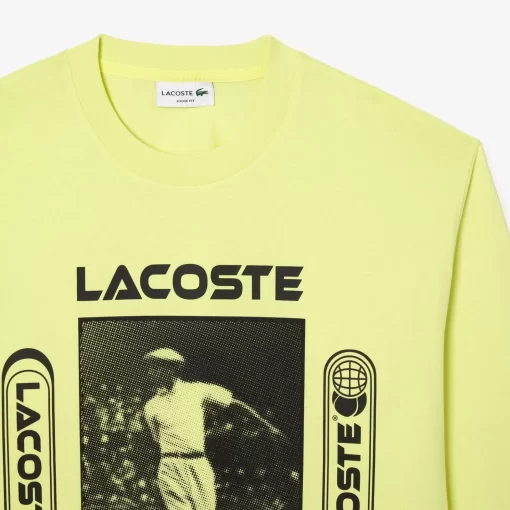 Lacoste T-Shirts-Loose Fit T-Shirt With Rene Print