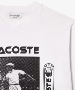 Lacoste T-Shirts-Loose Fit T-Shirt With Rene Print