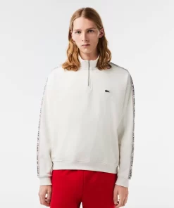 Lacoste Tracksuits-Loose Fit Two Tone Logo Stripe Jogger Sweatshirt