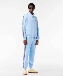 Lacoste Tracksuits-Loose Fit Two Tone Logo Stripe Jogger Sweatshirt