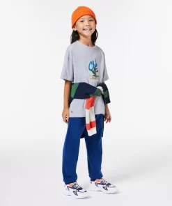 Lacoste Girl Clothing-Mascot Print T-Shirt