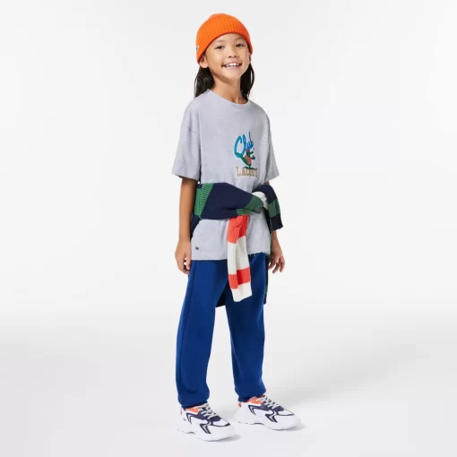 Lacoste Girl Clothing-Mascot Print T-Shirt