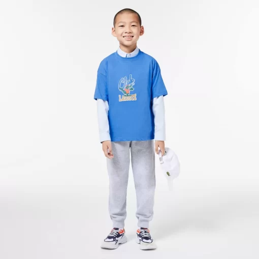 Lacoste Girl Clothing-Mascot Print T-Shirt